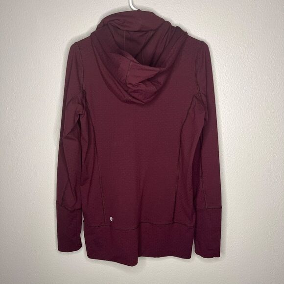 RARE Lululemon Stride Jacket II - SHINE DOT Size 8 Bordeaux Drama Burgundy - Picture 5 of 9